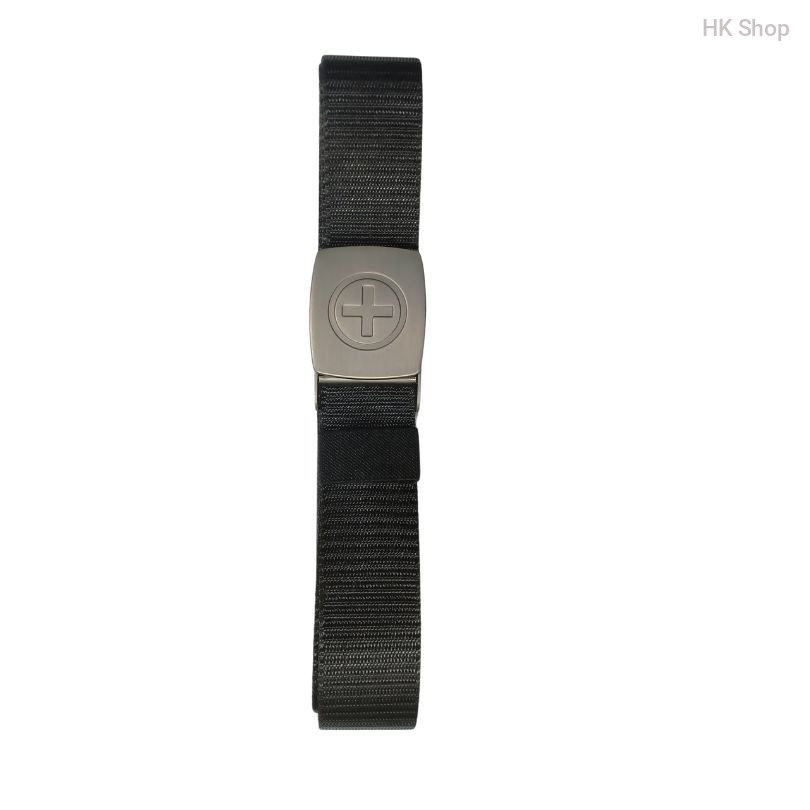 Nylon Belts With Plus Designed Buckle Head Black