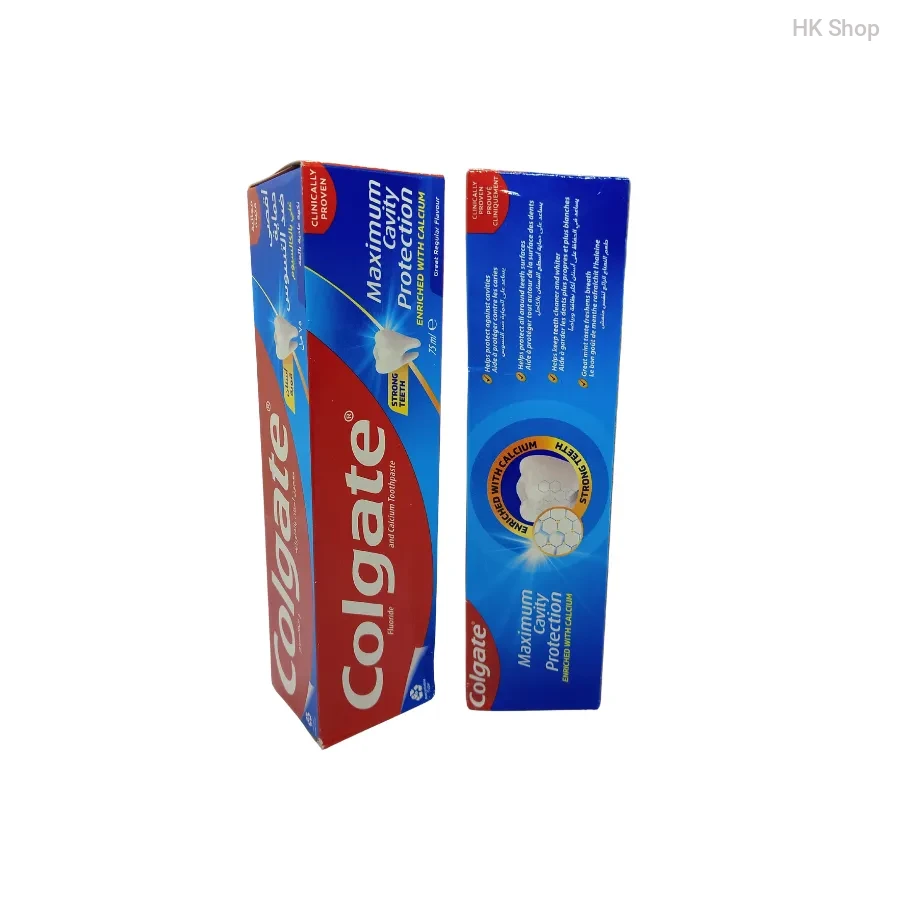 Colgate Maximum Cavity Protection Toothpaste with Fluoride & Calcium, 75ml – Prevents Cavities & Strengthens Teeth
