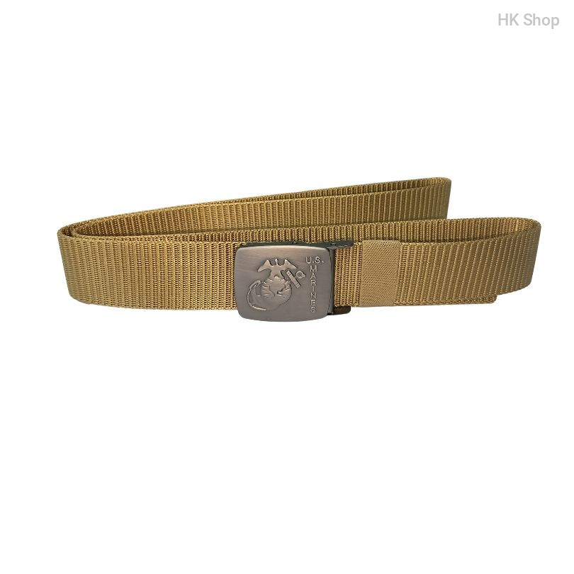 Nylon Belts US Marines Buckle Khaki Color